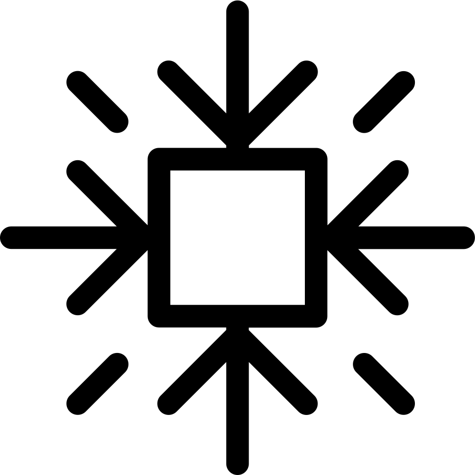 Abstract Snowflake Icon Black PNG Image