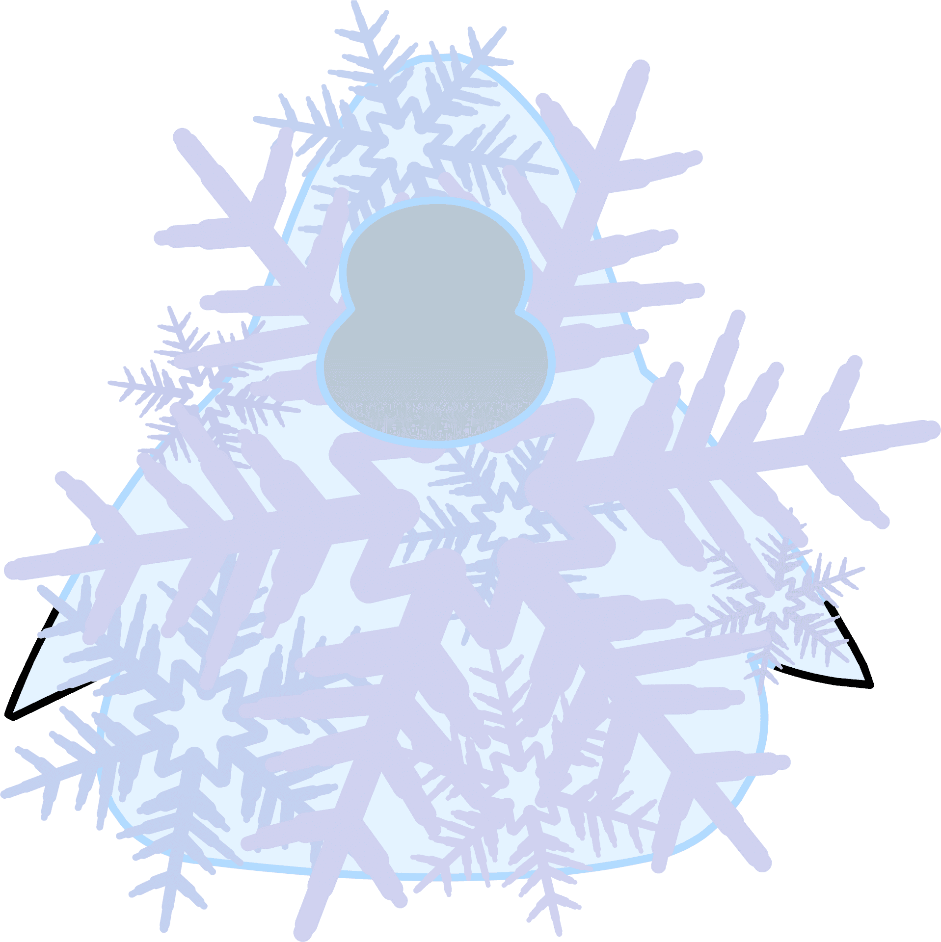 Abstract Snowflake Overlay Graphic PNG Image