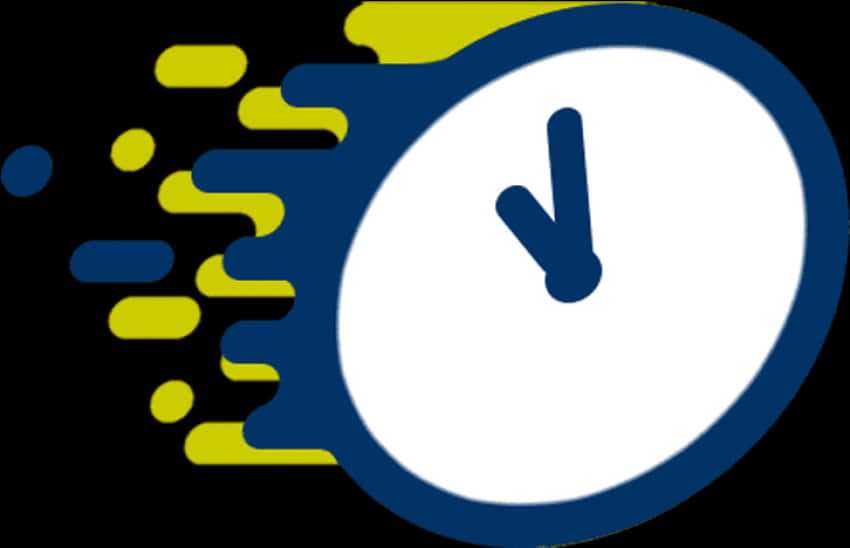 Abstract Speedy Clock Icon PNG Image