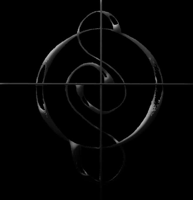 Abstract Spiral Crosshair Design PNG Image