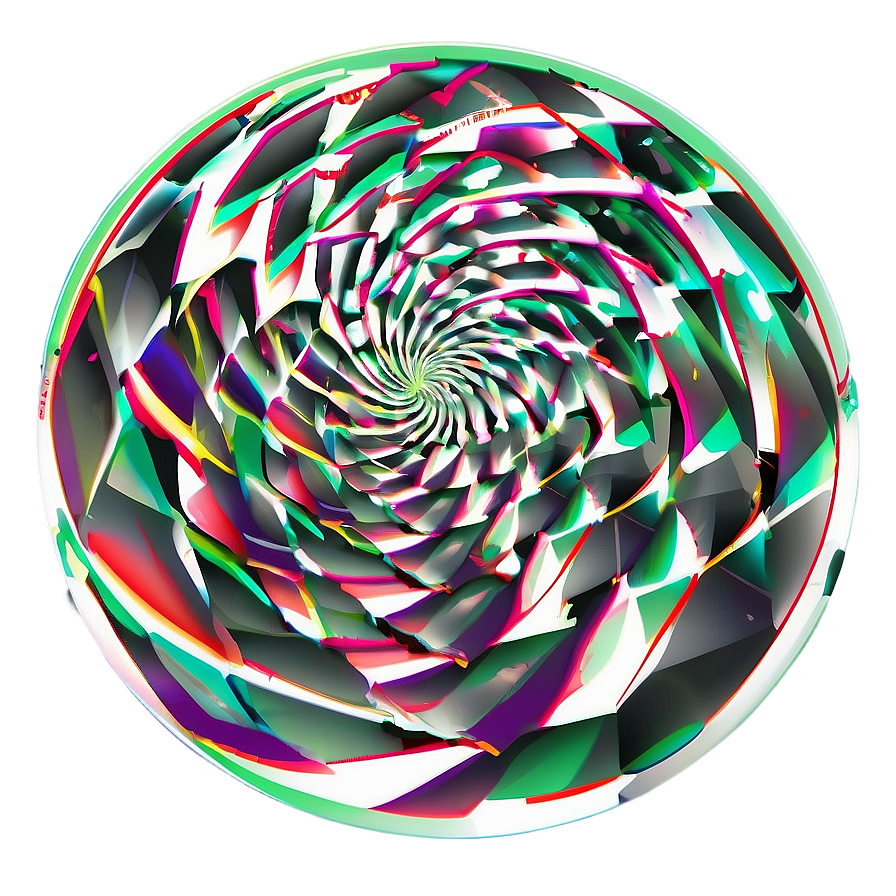 Abstract Spiral Tunnel Illusion PNG Image