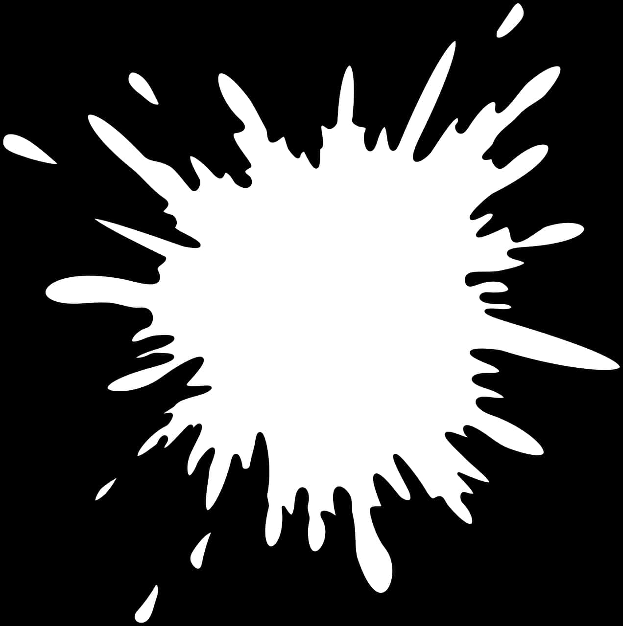 Abstract_ Splash_ Outline PNG Image