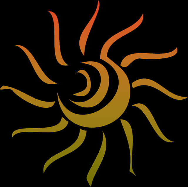 Abstract Sun Design PNG Image