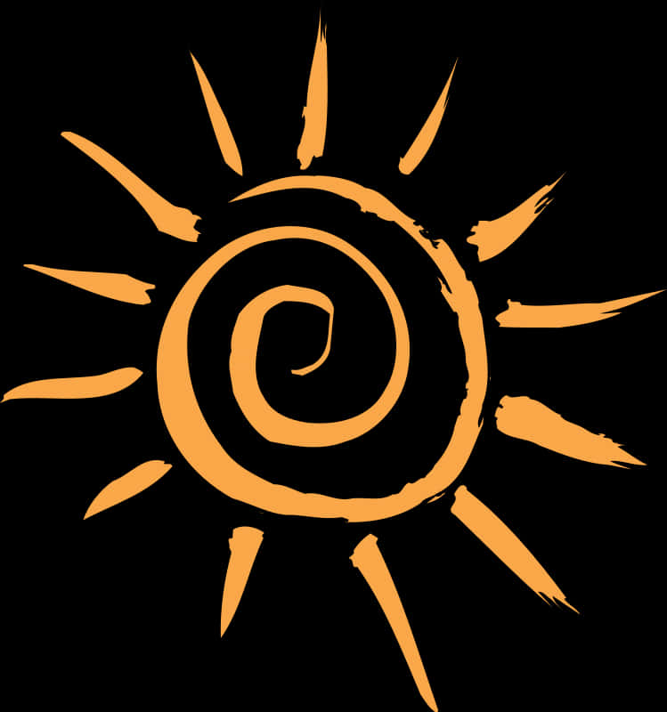 Abstract Sun Design Graphic PNG Image