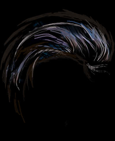 Abstract Swept Hair Art PNG Image