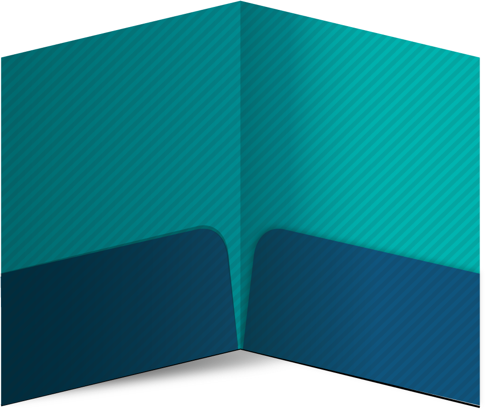 Abstract Teal Folder Design PNG Image