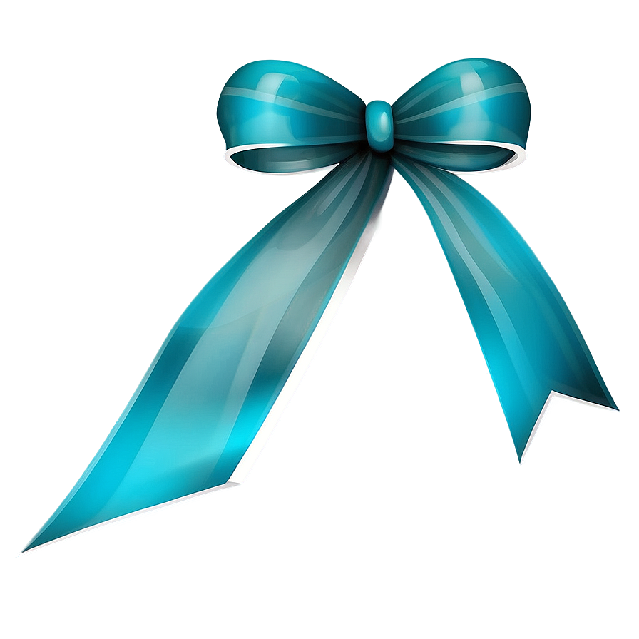 Abstract Teal Ribbon Art Png Dhw PNG Image