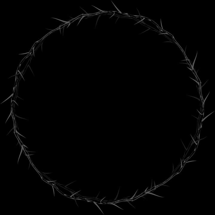 Abstract Thorn Circle Frame PNG Image