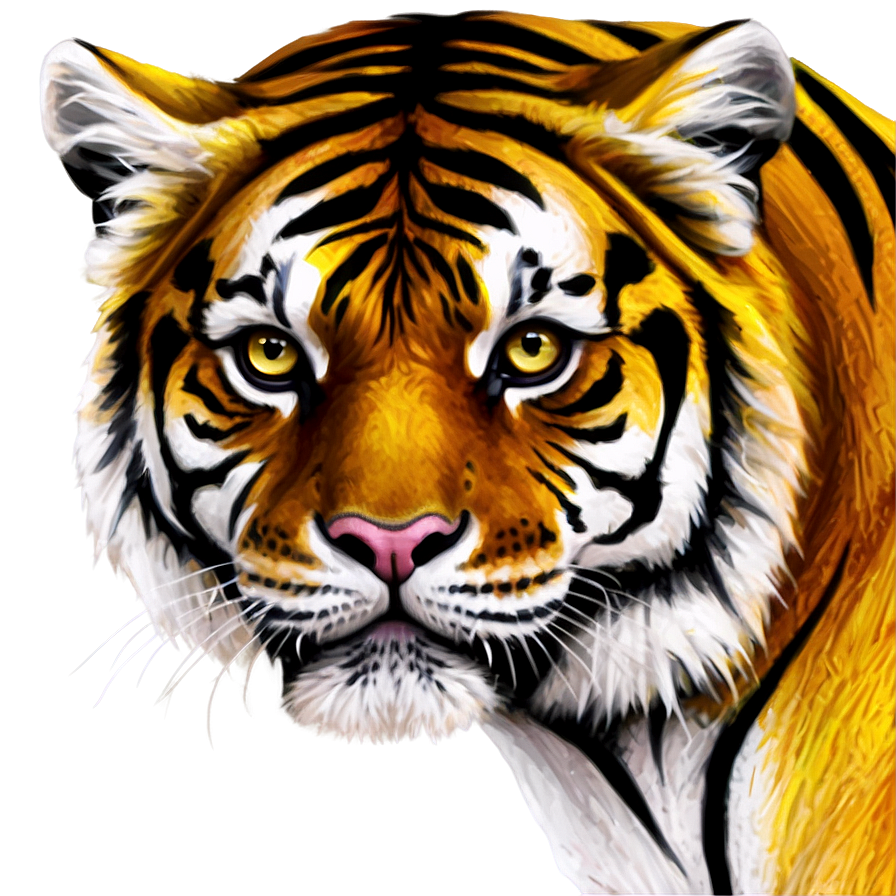 Abstract Tiger Face Drawing Png Pqq PNG Image