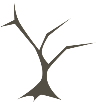 Abstract Tree Branch Silhouette PNG Image