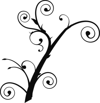 Abstract Tree Silhouette Black Background PNG Image