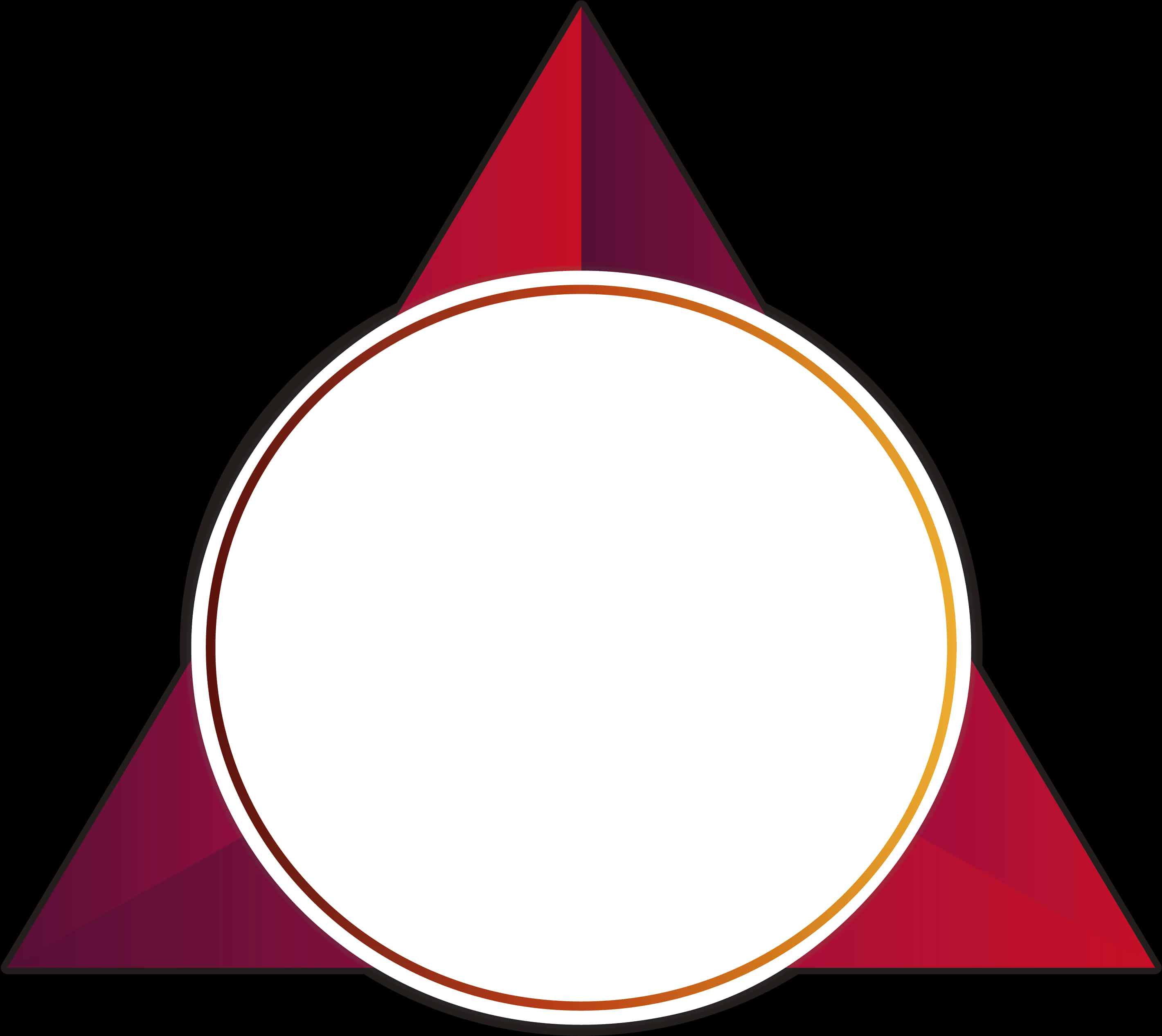 Abstract Triangle Frame Design PNG Image