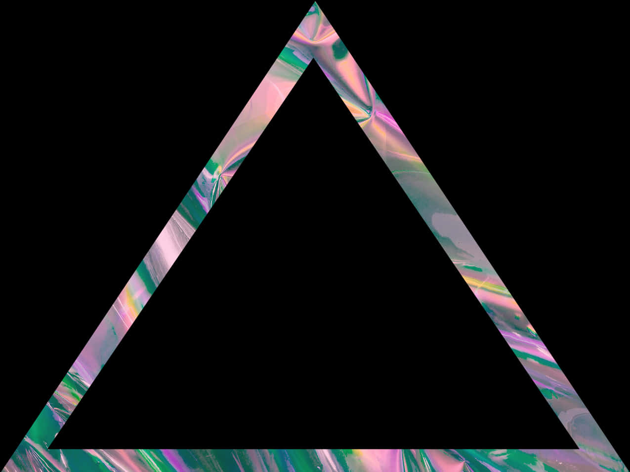 Abstract Triangular Holographic Design PNG Image