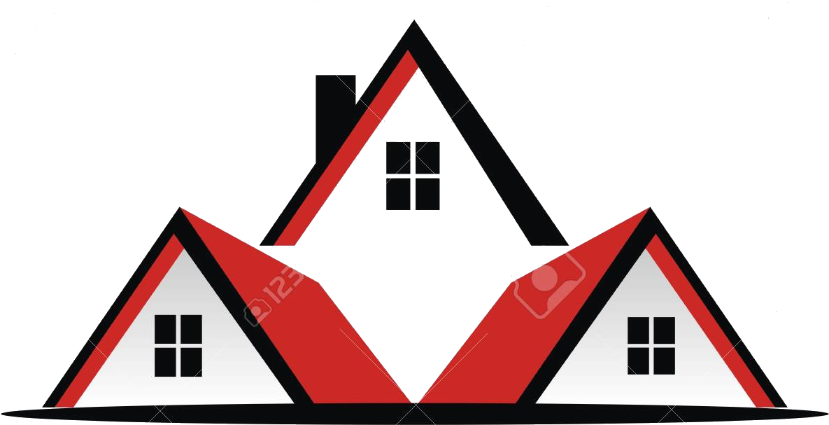 Abstract Triangular Houses Graphic PNG Image