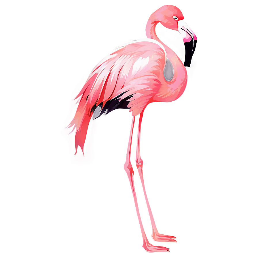 Abstract Tropical Flamingo Art Png Dfp PNG Image