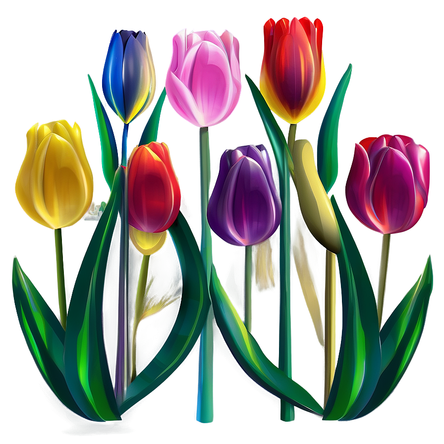 Abstract Tulips Art Png 05242024 PNG Image