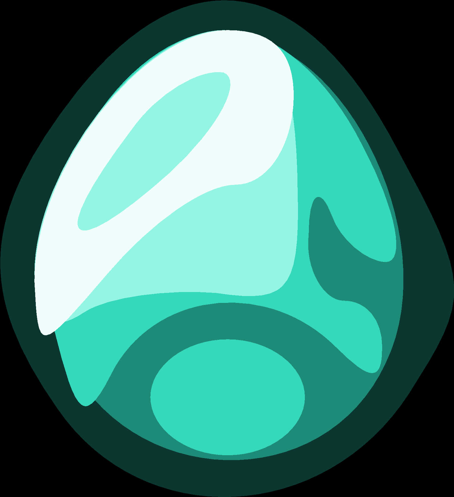 Abstract Turquoise Egg Texture PNG Image