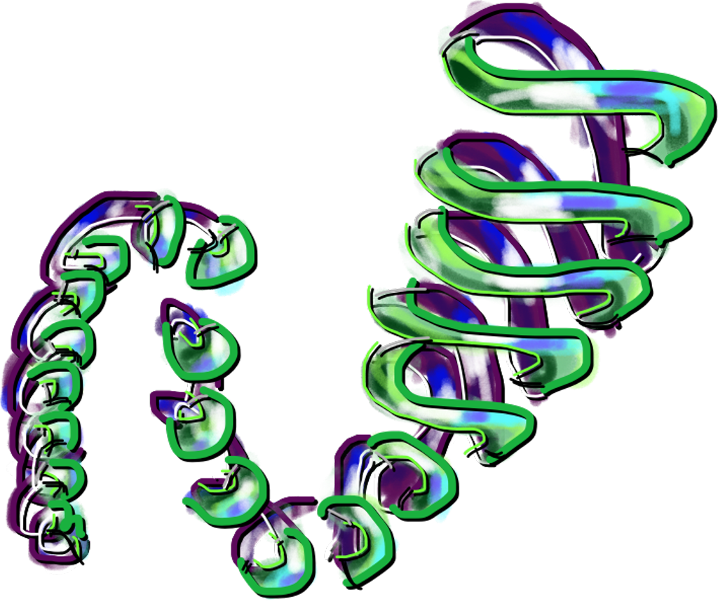 Abstract_ Twisted_ Ribbon_ Structure PNG Image