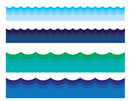 Abstract Water Waves Patterns PNG Image