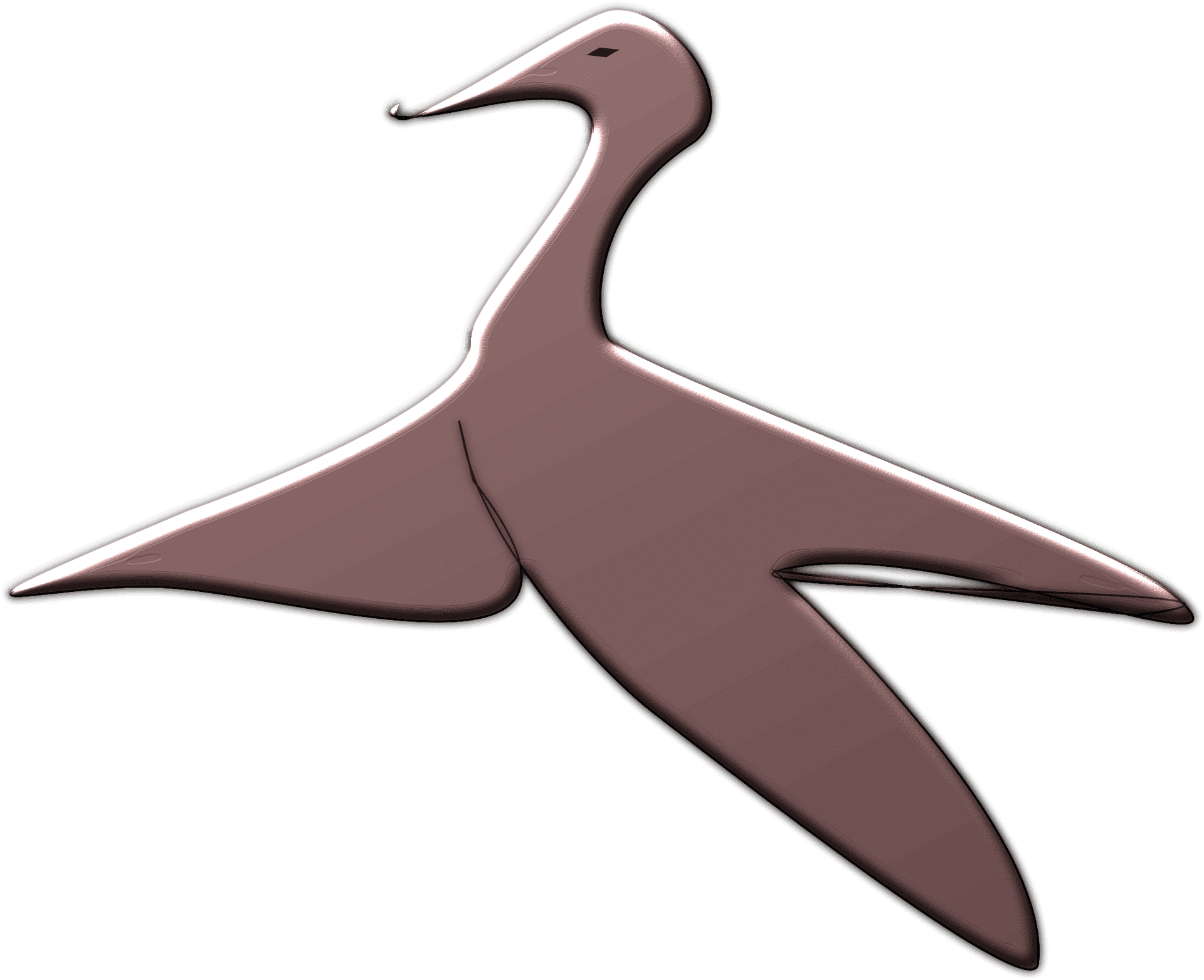 Abstract Waterbird Silhouette PNG Image