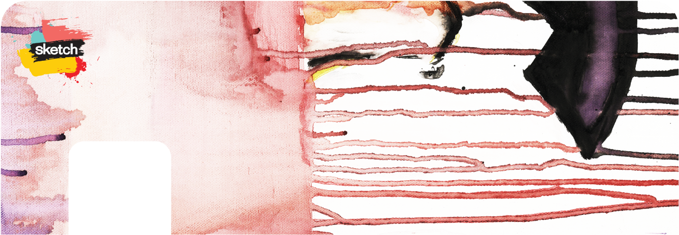 Abstract Watercolor Sketch Banner PNG Image