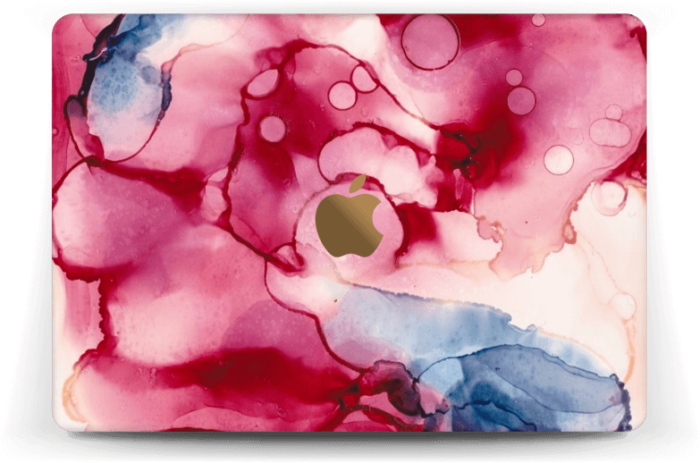 Abstract Watercolor Splash Laptop Case PNG Image