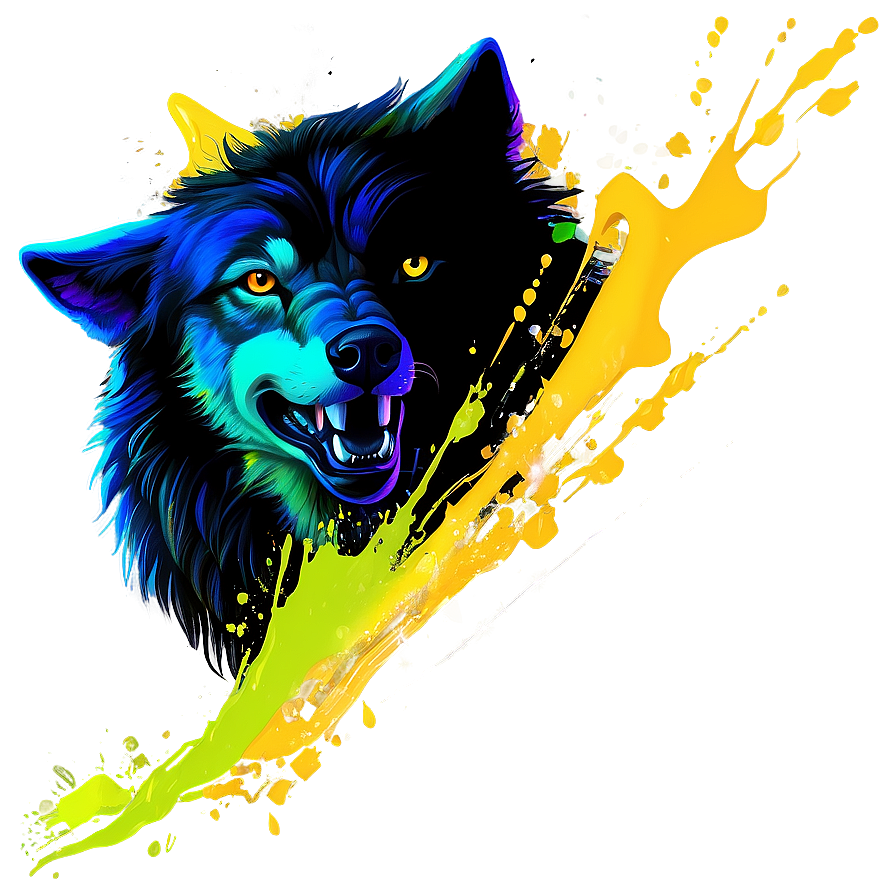 Abstract Wolf Splash Art Png 39 PNG Image