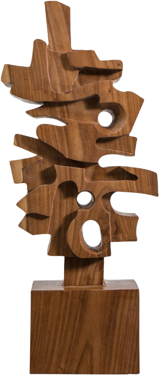 Abstract Wooden Sculpture PNG Image