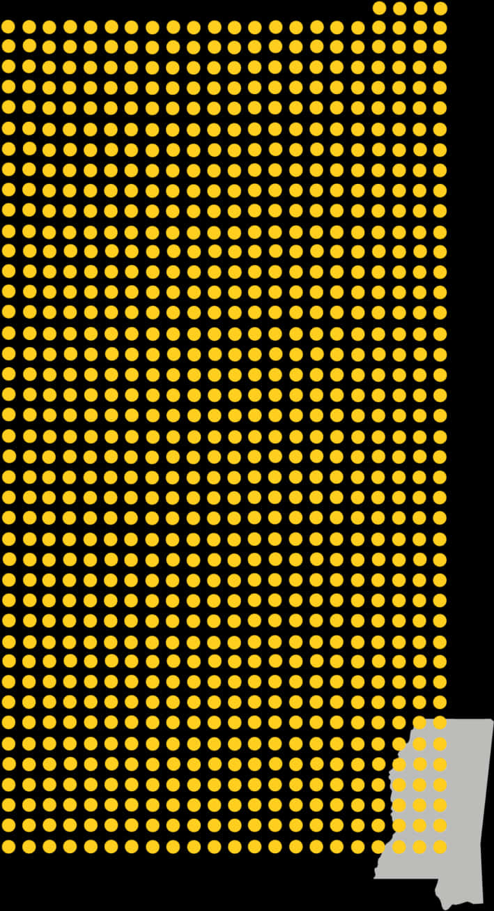 Abstract Yellow Dots Pattern PNG Image