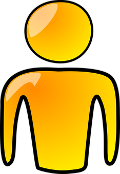 Abstract Yellow Person Icon PNG Image