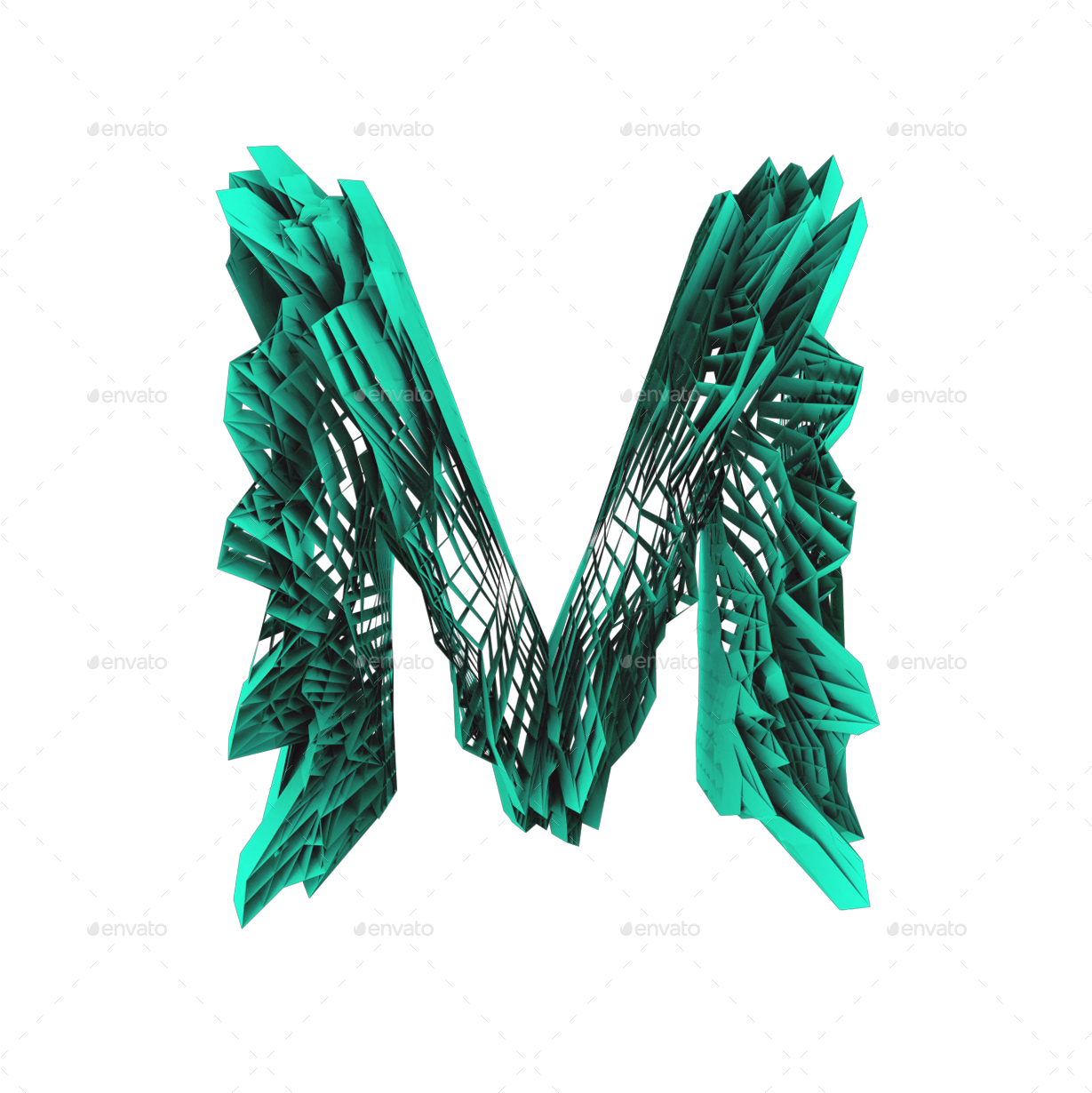 Abstract3 D Letter M Design PNG Image