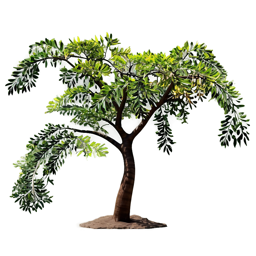 Acacia Tree In African Art Png Fic PNG Image