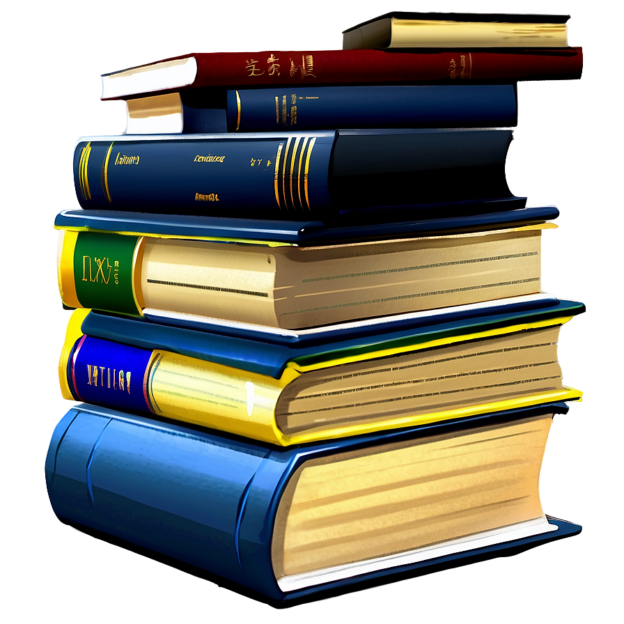 Academic Books Stack Png 05252024 PNG Image