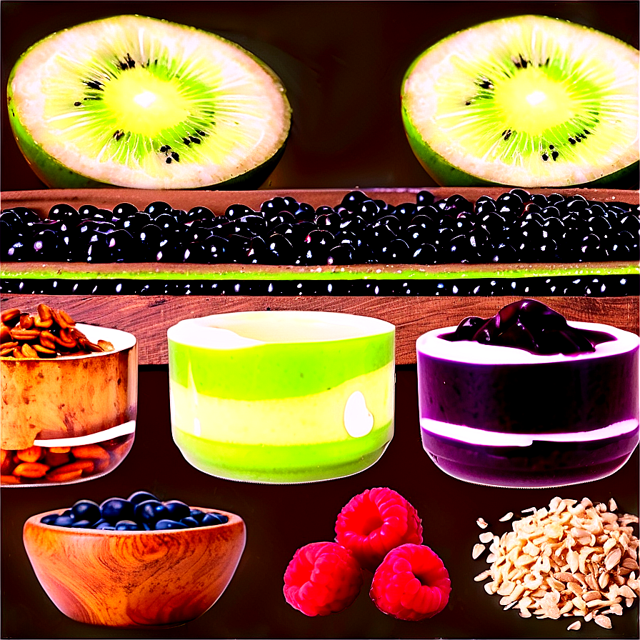 Acai Berry Bowl Toppings Png Pwc PNG Image