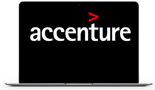 Accenture Logoon Laptop Screen PNG Image