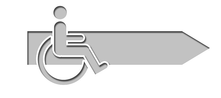 Accessible Direction Signage PNG Image