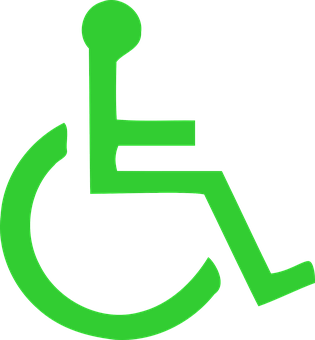 Accessible Parking Sign Greenon Black PNG Image