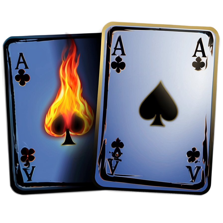 Ace Card In Fire Png 06252024 PNG Image