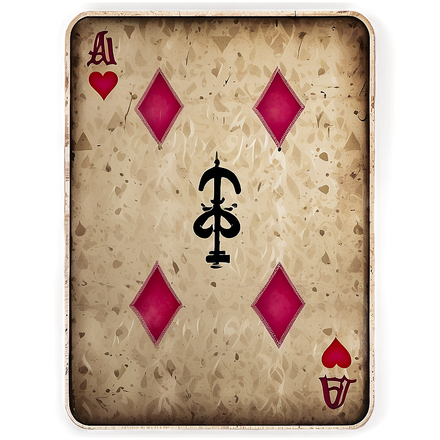 Ace Card In Vintage Style Png 19 PNG Image