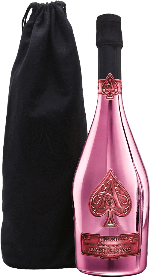 Aceof Spades Champagne Bottleand Pouch PNG Image