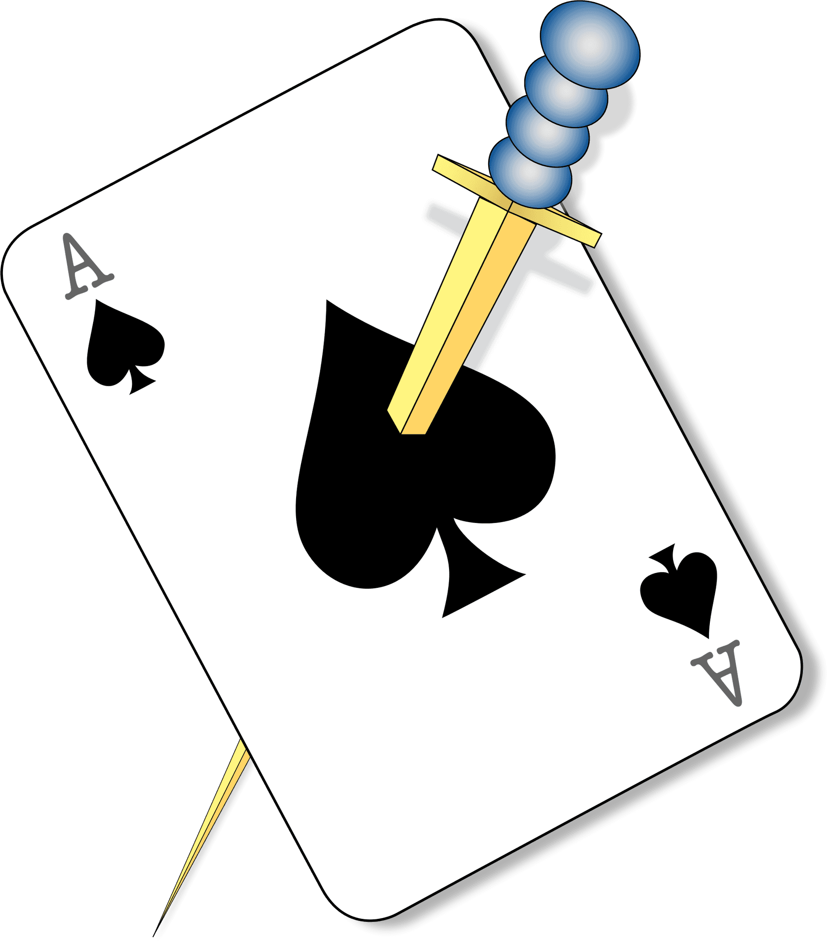 Aceof Spades Sword Illustration PNG Image