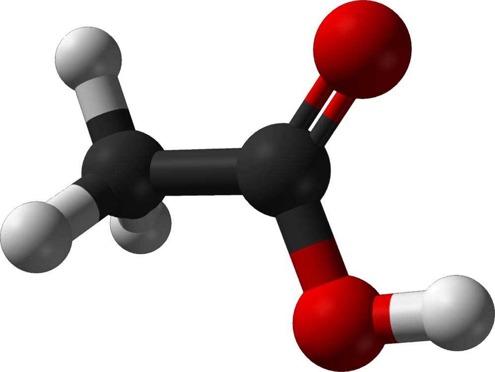 Acetic Acid Molecule3 D Model PNG Image