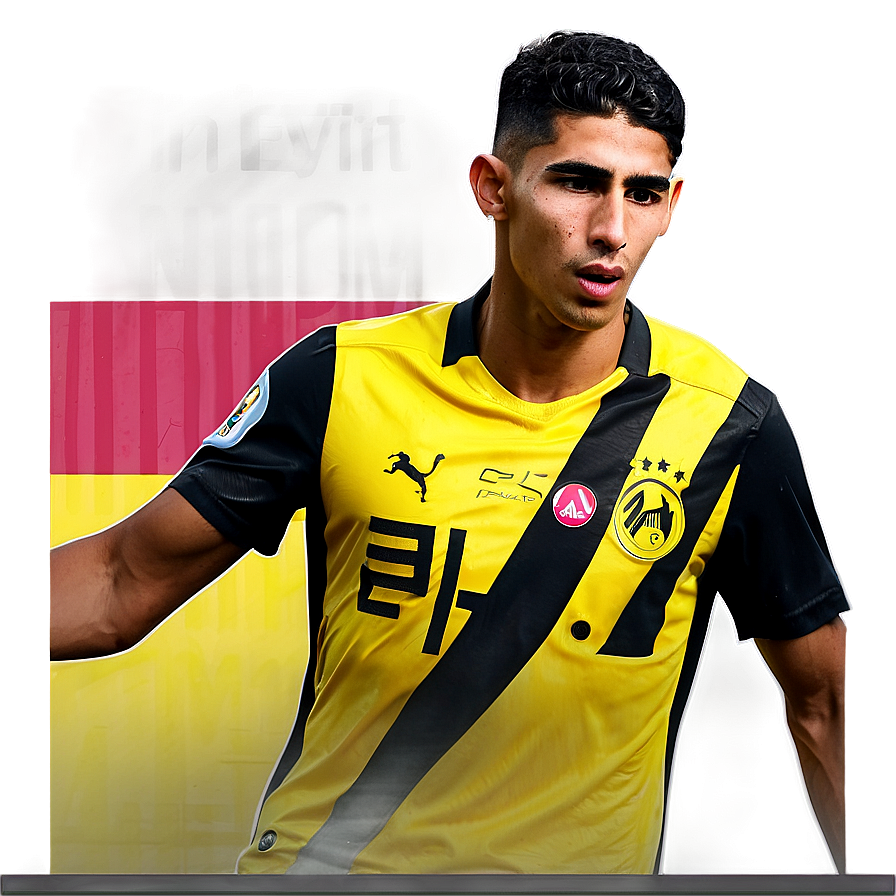 Achraf Hakimi Portrait Png Qhq33 PNG Image