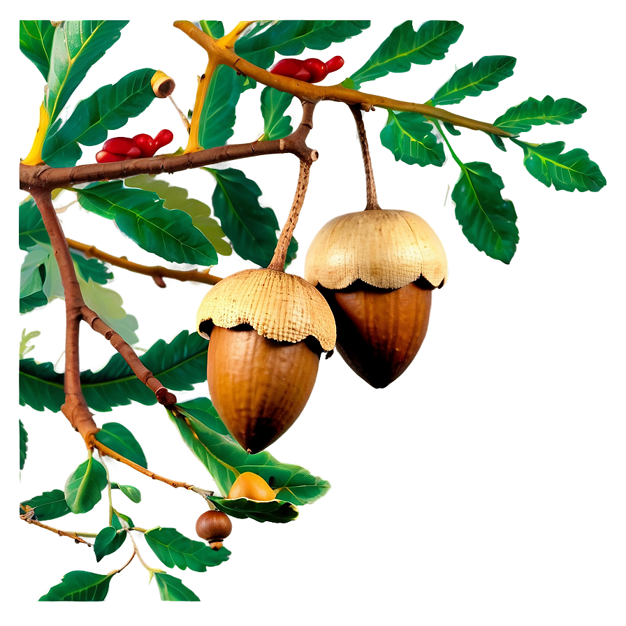 Acorn On Branch Png 52 PNG Image