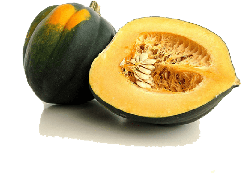 Acorn Squash Halvedand Whole PNG Image