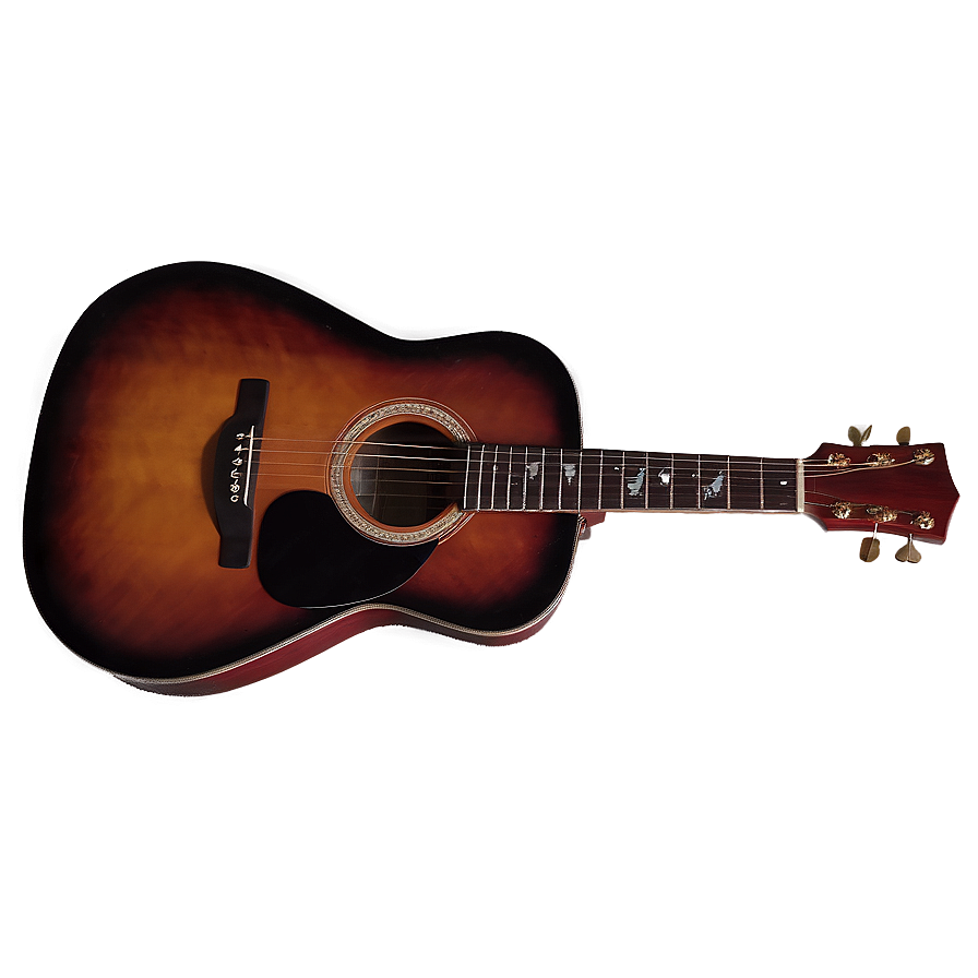 Acoustic Guitar In Spotlight Png 06122024 PNG Image