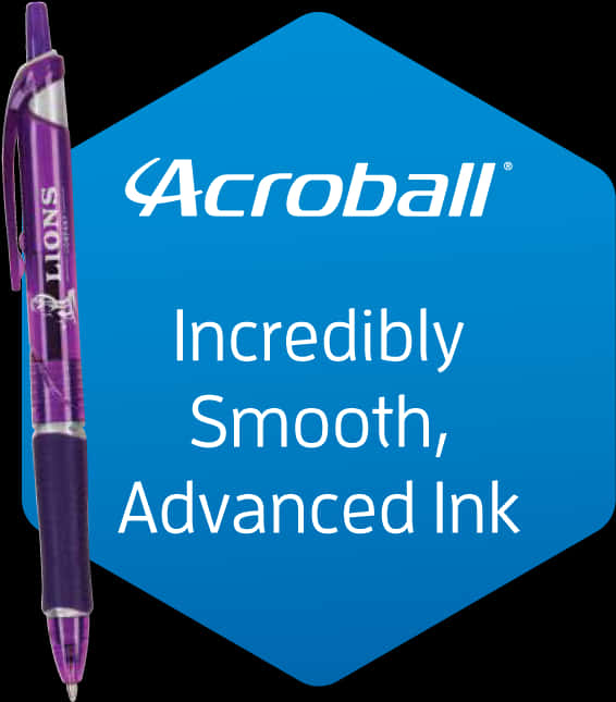 Acroball Advanced Ink Pen Advertisement PNG Image