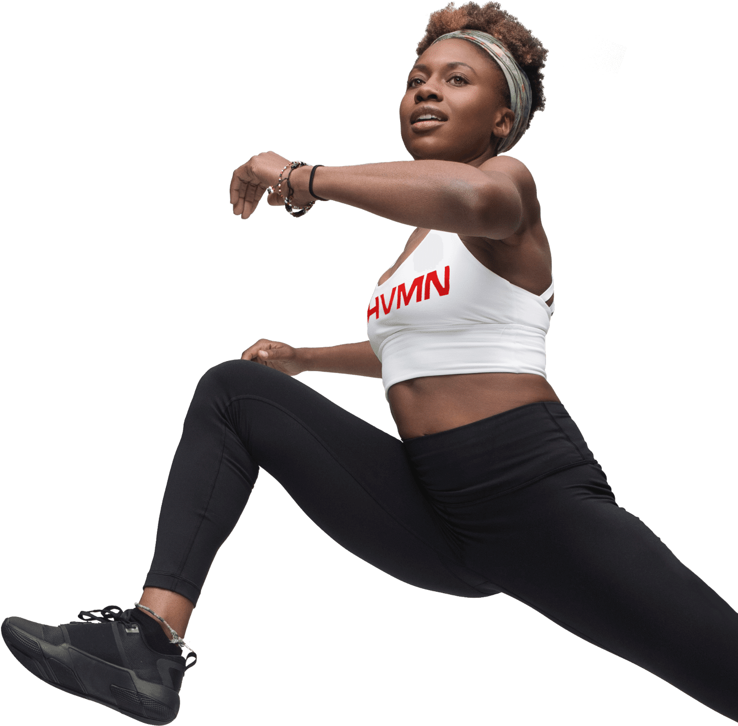 Active Fitness Woman Jumping PNG Image