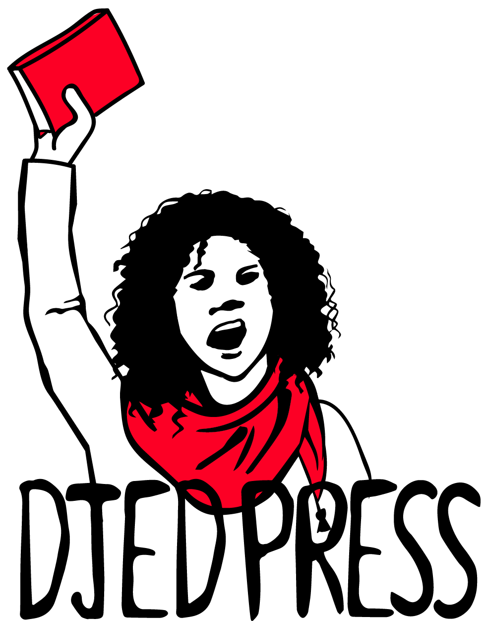 Activist Raising Red Card Illustration PNG Image