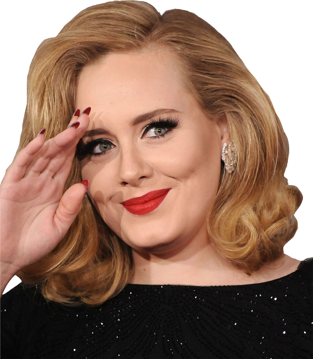 Adele Saluting Smile PNG Image